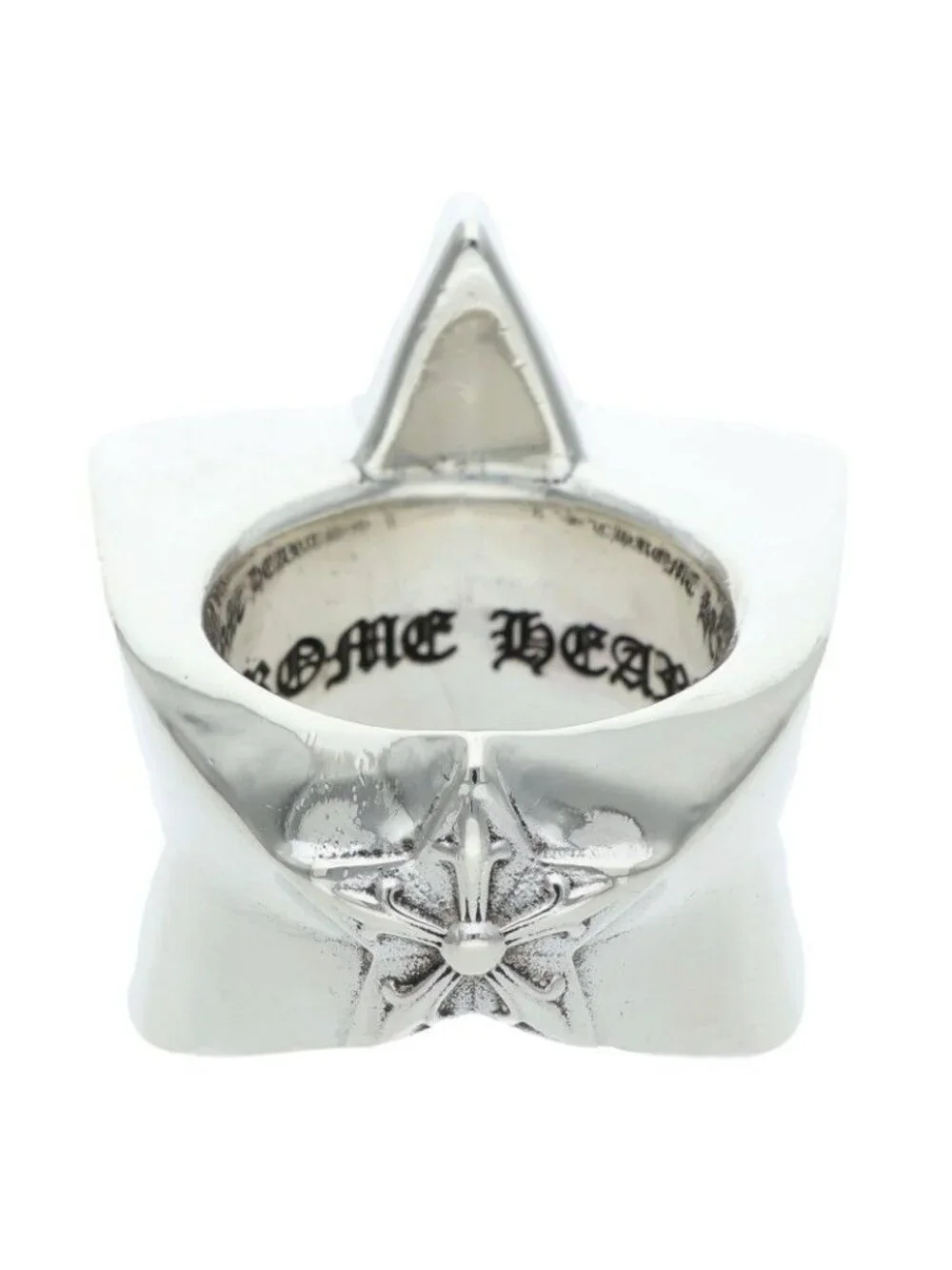 Chrome Hearts Str Large Star Silver Ring